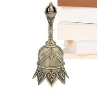 Cloches de table pour l'intérieur - En laiton - Style vintage - Instrument sonore - Sonnette de vache - Pour église, méditation, événements, mariage, sport, salle de classe
