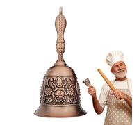 Cloches de table vintage pour l'intérieur | Clochette de service vintage en métal - Esthétique, luxueuse - Cloche d'appel à main bruyante en laiton pour l'école, l'église, les mariages, les hôtels, la