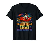 Cloches de traîneau Echo à Travers Les Galaxies Noël Space Art T-Shirt