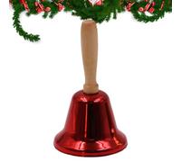 Cloches Décoratives | Grelot de Noël avec Manche en Bois - Grelot Métallique Traditionnel pour Table Magasin Ferme Lieu De Travail Cheminée