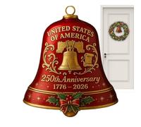 Cloches Décoratives pour Arbre de Noël | Pièce de Collection Historique Commémorative | Décor Commémoratif 250e Anniversaire pour Clôture Jardin Parc Allée Fête Arrière-Cour Cheminée Festival