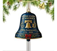 Cloches décoratives pour sapin de Noël - Cloches de porte décoratives en acrylique - Cloche souvenir 250 ans pour l'école, le chemin, le jardin, le parc, les festivals, les défilés