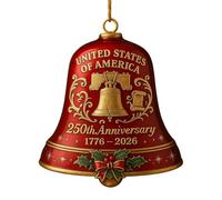 Cloches décoratives pour sapin de Noël - Décoration de vacances - Pendentif de cloches patriotiques - Décoration de Noël multifonction pour les fêtes en intérieur, les réunions de famille, les