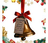 Cloches décoratives pour sapin de Noël, pendentif religieux en métal | Décoration clochette pour fête, église, mur, porte, fenêtre, chambre, décoration de Noël, crochet pour A.