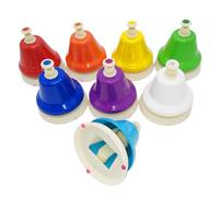 Cloches des mains pour les - cloches musicales colorées, 8 notes ensemble pressé à la main | Instrument de tout-petit éducatif, cloche de bureau, jouet d'apprentissage amusant, acces
