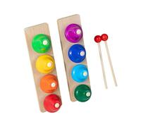 Cloches diatoniques colorées à 8 notes pour bureau de musique, instruments de musique pour fête d'entraînement