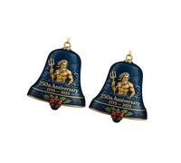 Cloches en Acrylique pour Le 250e Anniversaire Cloches d'arbre De Noël Décoration pour Les Collectionneurs Les Passionnés D'histoire Vacances Cloche La Liberté Noël en Or Rouge