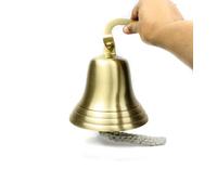 Cloches fonctionnelles pour Porte en Laiton Poli nickelé de première qualité Nautical | Articles de Collection - Exclusive Pirate's Decor Gifts | Nagina International (Laiton Brossé, 7 Pouces)