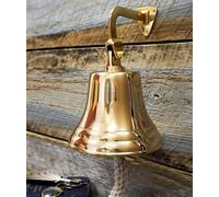 Cloches fonctionnelles pour porte en laiton poli nickelé de première qualité Nautical | Articles de collection - Exclusive Pirate's Decor Gifts | Nagina International (laiton, 3 pouces)