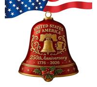 Cloches historiques pour sapin de Noël - 250e collection commémorative | Décoration de vacances | Ornement festif décoratif pour allée, jardin, cour, école, parc, festival, cheminée, jardin, clôture