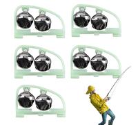 Cloches pour cannes à pêche, cloches pour cannes à pêche, cloches de pêche qui brillent dans le noir, lot de 5 cloches d'alerte pour canne à pêche, cloches indicatrices de piqûre de pêche,
