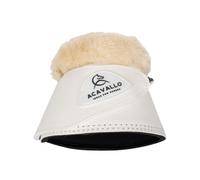 Cloches pour cheval avec fourrure et fermeture velcro Acavallo Blanc M