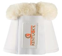 Cloches pour cheval cuir et mouton Kentucky Blanc 2XL