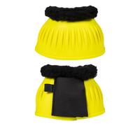 Cloches pour cheval en caoutchouc avec fourrure HKM Atlanta Neon Jaune 2XL