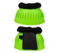 Cloches pour cheval en caoutchouc avec fourrure HKM Atlanta Neon Vert S