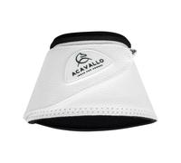 Cloches pour cheval en cuir synthétique avec fermeture velcro Acavallo Blanc M