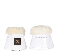 Cloches pour cheval en peau de mouton BR Equitation Glamour Lacquer Blanc S