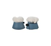 HKM Cloches Comfort Shetty en simili cuir, bordure en laine synthétique – Bleu gris