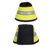 HKM Cloches Reflective – Softoprene, inserts réfléchissants, Jaune fluo – Pony