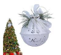 Cloches pour Décoration De Noël,7.5 cm Blanc Vintage Décoration d'Intérieur | Métal Art Vintage Cloches Ornements De Noël | pour Intérieur Extérieur Arbre Cheminée Guirlande Mur Porte Jardin Cour