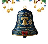 Cloches pour sapin de Noël - Élégant souvenir de cloches en métal acrylique | Cloche de porte 2D de décoration commémorative 250 ° pour clôture de jardin, parc, festival, Cami