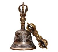 Cloches Tibétaines Tingsha | Objets Rituels Bouddhistes - Instruments De Musique Bouddhistes Fait Main Dorje Vajra Bol Chantant Pour Le Temple Mariage Maison Et Noël