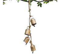 cloches vintage, cloches de vache | cloches d’harmonie en cuivre faites à la main vintage - Cloche décorative de pâturage, décoration de ferme, avec corde en Jute, pour décoration de couronne rustique