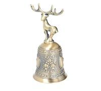 Clochette à Main en Métal, Cloche de Service Rétro pour Comptoir | Alliage de Zinc, Surface Lisse et Couleur Vive, Usage Rapide au Café, la Cuisine, Accueil et Famille