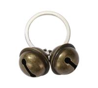 Clochette Collier Animal Pendentif Laiton Création Accessoire Suivi Sonore Adaptée Atelier DIY Accessoires Domestiques Compagnons Animaux Célébrations, Cloche en Fil de Fer 4.9 X 3 Cm