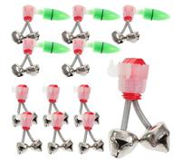 Clochette D’Alerte à Pêche à Vis, Double Cloche LED Verte | Métal et Plastique, Fixation Clip-on Rapide, Détection des Vibrations, pour Pêche de Nuit, Lacs et Couleur Aléatoire