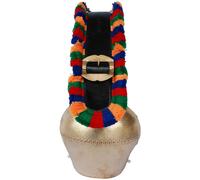 Clochette de jeune berger à bouche de grenouille 16 cm collier à franges 9 cm, boucle en acier