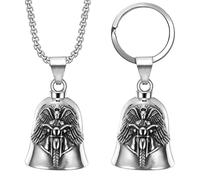 Clochette de motard Clochette de moto Guardian Bell Clochette de moto Cloche de moto Cloche de protection Clochette de moto, Clochette de moto porte-bonheur Ange gardien Moto Porte-clés et Collier
