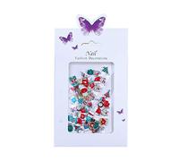 Clochette de Noël pour ongles 3D flocon de neige Clochette Clochette Clochette Ongles Clous en métal pour décoration artistique