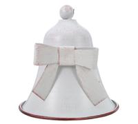 Clochette de Noël Suspendue en Fer Blanc, Style Vintage Rustique | Son Clair, Usage Polyvalent, Résiste aux Conditions Extérieures, pour Jardin et Décoration Murale
