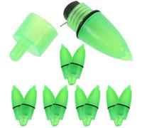 Clochette de Pêche Lumineuse LED 20 Pièces en Plastique Vert | Flashing Activation par Eau, Alerte de Morsure, 2 Piles Ag3, Usage Mer et Nuit, pour Canne et Appâts