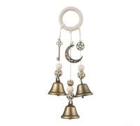 Clochette de sorcière pour poignée de porte avec ficelle en rotin et symboles mystiques pour décoration de seuil bohème