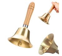 Clochette Grelots Clochettes, FORMVERSITY Hand Bell Petite Clochette, Grelot Noel Clochette à Main, Cloche en Laiton Cloche à Main Super Bruyante, Cloche pour École, Réception, Décoration de Noël