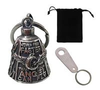 Clochette Moto Porte Bonheur en Acier Inoxydable, Cloche de Moto Ailé à Motif d'Ange, Viking, Boussole, Marteau du Thor, Celtique, Crâne, Guardian Bell