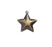 Clochette Noel Petites Cloches de noël, décoratives Vintage en métal for Arbre avec Trou Suspension, for la décoration Festival Mariage pour la Décoration(20pcs,Star 3.5cm)