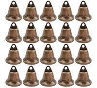 Clochette Vintage Bronze 20 PCS 38MM Bronze Antique Jingle Bells Vintage pour la Décoration de la Maison, Métiers Suspendus de Décorations, Fabrication de Cloches Éoliennes, Cambriolage