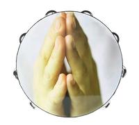 Clochettes à double rangée Instrument de musique pour jeux de fête Tambourin facile à jouer pour adultes et enfants Petits tambourins à main