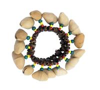 Clochettes à main en forme de noix naturelle - Instrument unique - Accessoire de musique élastique - Convient pour l'enseignement de la musique - Shaker artistique fait à la main