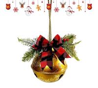 Clochettes De Noël Géantes - Grande Cloche Ajourée Décorative | Suspension Métal Doré Noël, Style Rustique Vintage, Ornement À Suspendre pour Sapin, Porte, Porche, Décor Festif