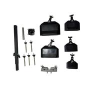 Clochettes de Percussion Ensemble Cloche Vache Support Cadre pour Cinq Cloches Réglage Flexible Positionnement Variable, Noir, style to 5