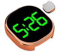 Clock - ABS, 3.8x3.6x1.0cm Bureau & Car Clock LCD/LED | Tableau de Bord Portable Timepiece With AG10 Power, Adhésif Mount For Cars, Desks, Bathrooms, Trailers, And Outdoor Use