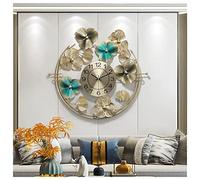 Clock de Mur métal Moderne Mode 3D Sunburst Clocks muraux Silencieux Non ticles Art Wall Watchs fonctionnant, pour la Chambre à Coucher du Salon Décoration de la Maison de Cuisine, 69x64cm ()