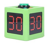 Clock de Poker, Demi-décompte pour Le Tournoi D'échecs de Casino de Poker, Temporisation de Cube 1.4 Pouces 4 Faces Numériques à Rebours du Chronométrage pour Les Casinos (Green)