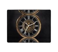 Clock Gear - Tapis imprimé 160 x 121,9 cm, doux, antidérapant et durable pour salon, bureau, et plus encore