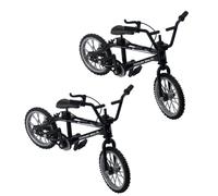Clockjuan Lot de 2 figurines noires 1/18 moulées sous pression pour vélo de montagne, vélo, artisanat, décoration de bureau