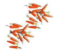 Clockjuan Lot de 20 modèles miniatures de carottes artificielles, légumes artificiels pour mini décoration de cuisine, fournitures de fête